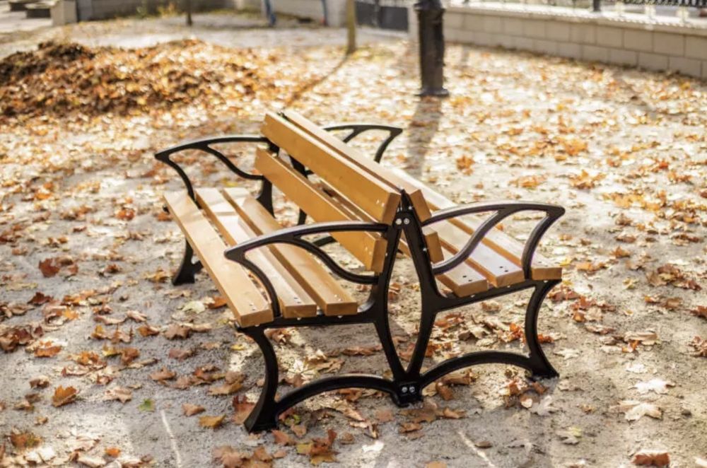 DUO Hölzerner Gartenbank mit Rückenlehne 170x112 cm Sitzbank Parkbank