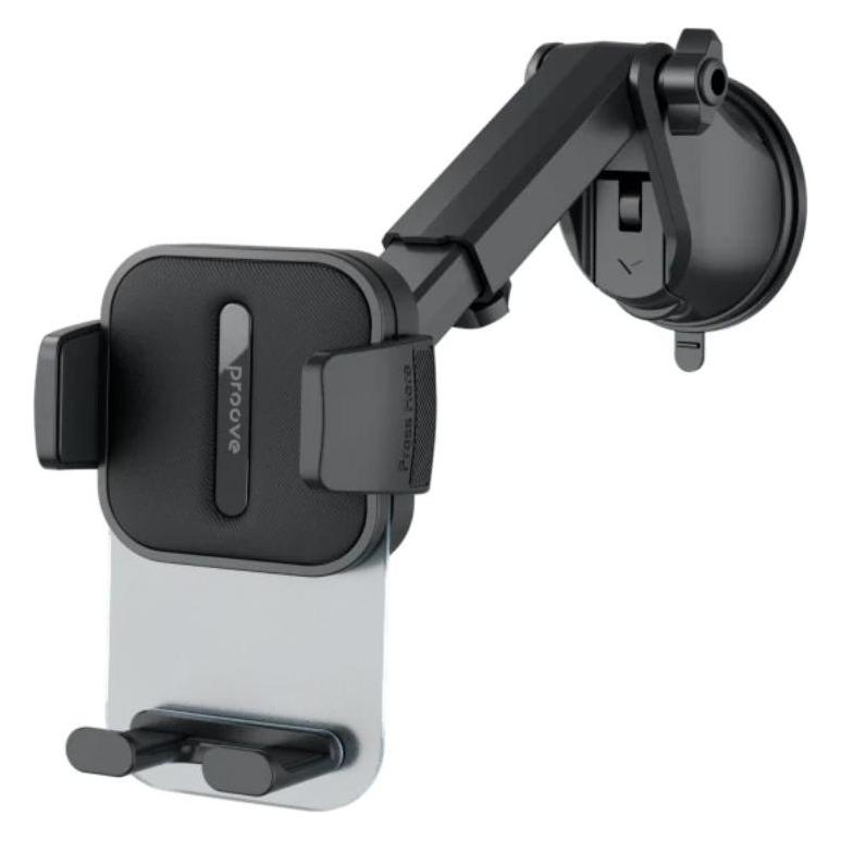 Proove - Crystal Clamp, rotierende Handyhalterung für das Smartphone, mit Saugnapf, Schwarz (PROOVE)
