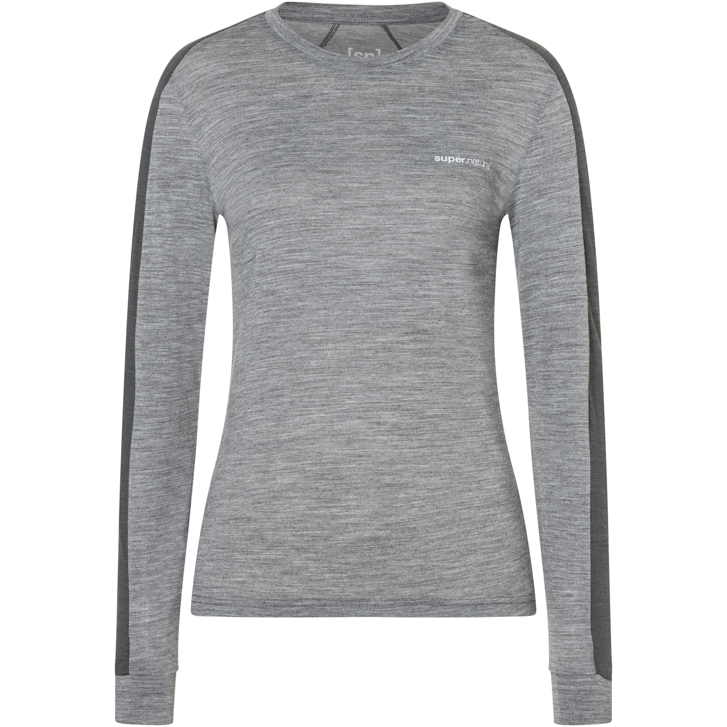Super.Natural Alarm Running Damen Longsleeves Merino grau Größe L Trekking Hautfreundlich Merinowolle