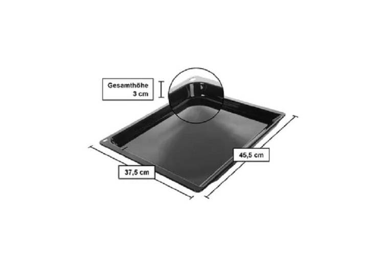 Backblech SIEMENS HZ631070 , schwarz, B:47cm H:4,5cm T:43cm, Backbleche, Backblech