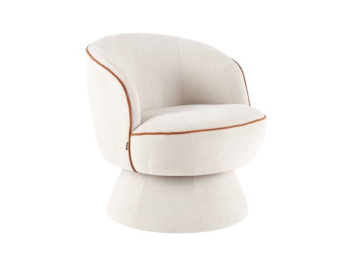 Oviala - Fauteuil pivotant en tissu
