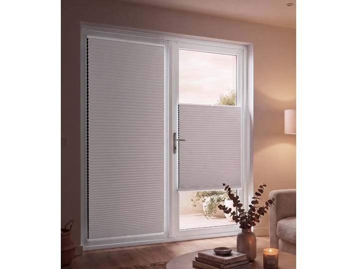 Wabenplissee ohne Bohren für Balkontür 90x210cm