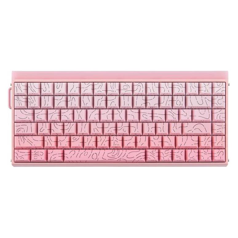 Aula Gasket-Tastatur HERO84 HE PINK+Gradient+Contour Dragon King Switch RGB (DE, Kabelgebunden) (AUH84-P-DK-E)