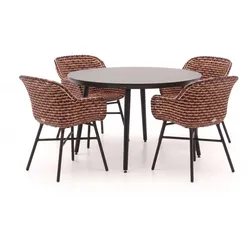 + 10 % Kassenrabatt | Hartman Delphine/Sophie Studio ø 128 cm Gartenmöbel-Set 5-teilig