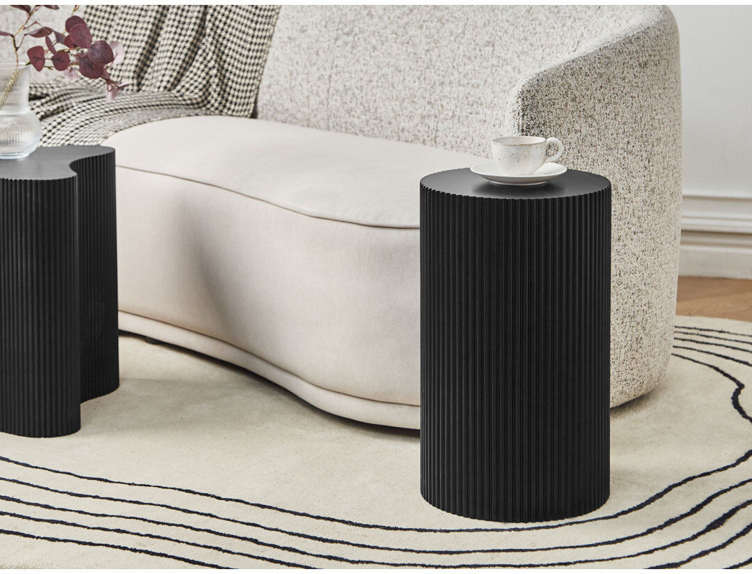 Latitude Run CLAIRE Side Table Black 50cm H X 30cm W X 30cm D