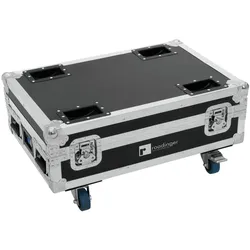 Roadinger Flight 4x AKKU BAR6 Glow QCL Flex QuickDMX Ladefunktion (Lichttechnik Case), Audio Racks + Cases, Schwarz