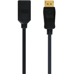 MicroConnect QHD Displayport extender (0.50 m), Videokabel, Schwarz