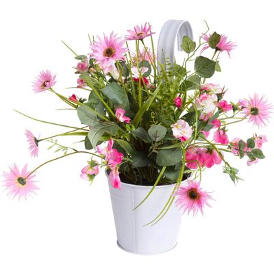 Kunstblume BOTANIC-HAUS "Sommerblumen", beige (creme, pink), B:40cm H:42cm T:40cm Ø:40cm, Kunststoff, Kunstpflanzen