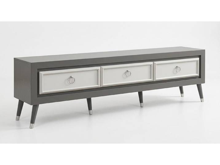 Xlmoebel Lowboard Konsole Stil modern grau Wohnzimmer praktisch komfortabel bequem (TV-board, 1 St., 1-tlg)