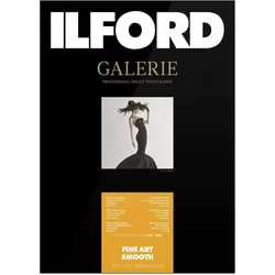 Ilford Galerie FineArt Smooth 200g 10x15 50 Blatt (200 g/m2, 10 x 15 cm, 50 Stk.), Fotopapier, Weiss