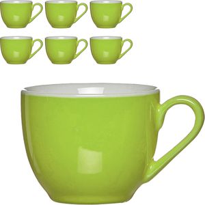 Ritzenhoff&Breker Espressotassen Doppio grün, Porzellan, 6 Stück