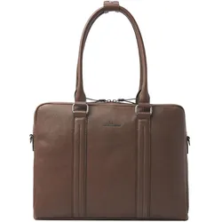 Castelijn & Beerens & Beerens - Linee Mirjam Schoudertas 15,6 RFID donkerbruin - (16"), Notebooktasche, Braun