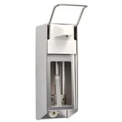 Medi-Inn Wandspender Aluminium, Kurzarmhebel, mit Verschlussblende, für 500 ml Euroflaschen 10 Stück