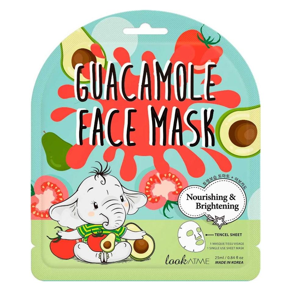 Look Occhiali Look At Me Guacamole Face Mask Moisturizing And Illuminating Face Mask In A Sheet 1Pc. (35590283)