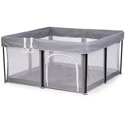 Chipolino Laufstall Vibe Set Spielmatte 120 x 120cm Krabbelmatte Tasche waschbar grau