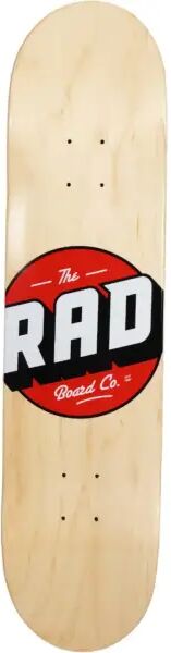 RAD Skateboards Skateboard Deck RAD Solid Logo (8" - Natural Maple)