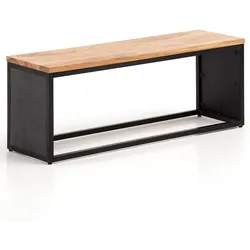 SITZBANK – Akazie Massivholz/Steinoptik, 120x45x35 cm, Metallgestell