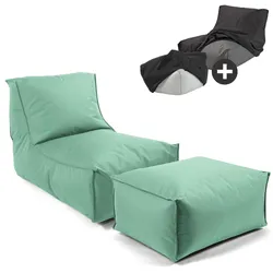 OUTDOOR SITZSACK mit Hocker und Hülle Der Sundowner