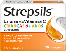 Strepsils Laranja Vitamina C Crianças 36 pastilhas