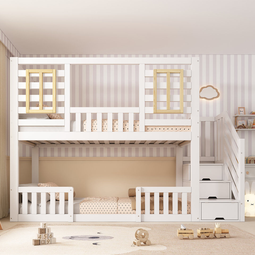Awaken Dream Single (3') Solid Wood Bed Frame White 170cm H X 244cm W X 95cm L