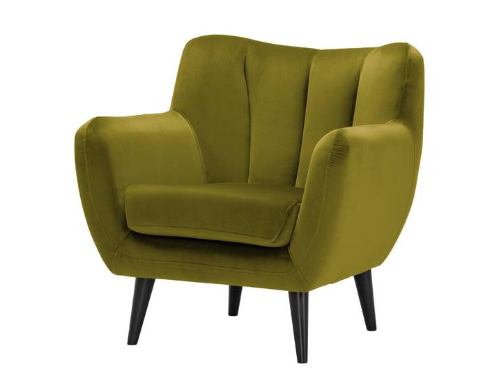 Fauteuil Polva I Vert/Avocat Velours Ravi 84 x 82 x 81cm