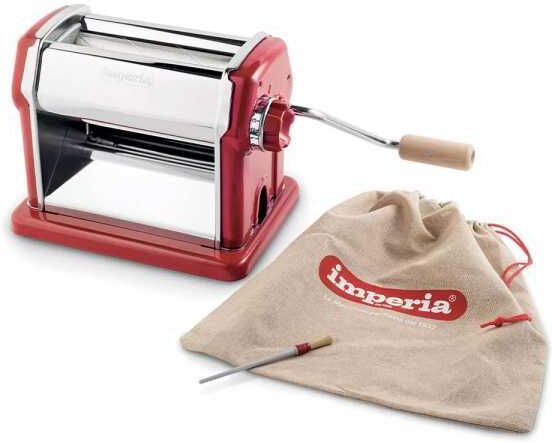 Imperia Gran Gourmet Rosso - Laminoir - Machine à pâtes manuelle en INOX