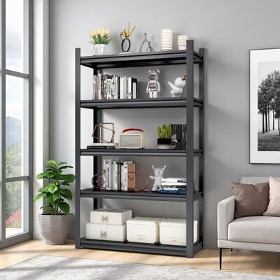 ZWYO HOSIMU "72""H 5-Tier Heavy Duty Metal Shelving Unit, 2000LBS Capacity Adjustable Storage Rack, Garage Shelf with Scratch Protection"