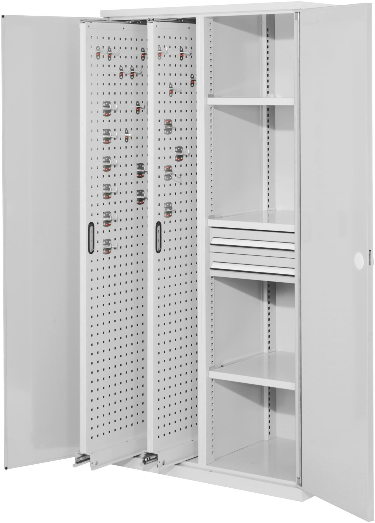 Kappes Vertikalschrank RasterPlan Mod. 81 RAL 7035 Doppelwandtür mit Ausstattung (1465.02.2013)