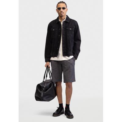Shorts REDEFINED REBEL "Redefined Rebel Shorts RRErcan Shorts", Herren, Gr. S, Normalgrößen, schwarz (schwarz grau check), Canvas, 98% Baumwolle/2% Elasthan, , Hosen Shorts