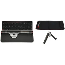 Contour Design RollerMouse Red Plus WL Travel Kit Tastatur Maus enthalten Büro RF Wireless Schwarz