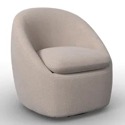 Sessel Dora Chenille Creme drehbar