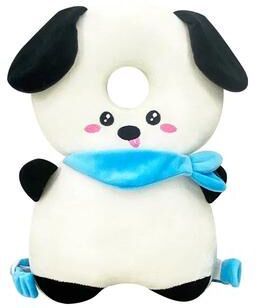 Inspired Living Soft Cartoon Baby Head Protector Backpack Anti Fall Toddler Head Protection Pillow With Adjustable Straps dog