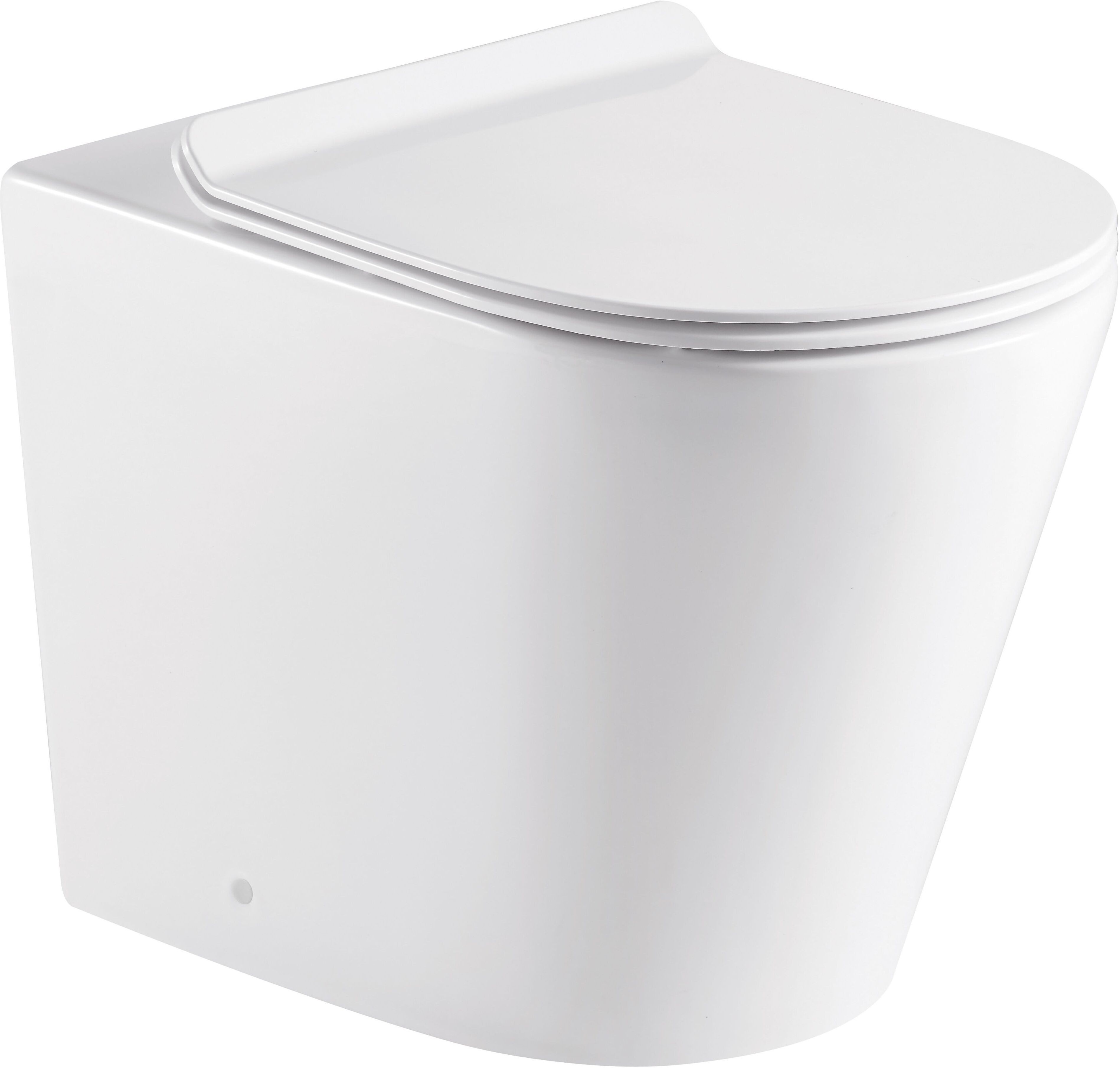 Tecnomat VASO CON SEDILE SERIE TURIN FILO MURO SCARICO MULTIPLO IN CERAMICA BIANCA SENZA BRIDA