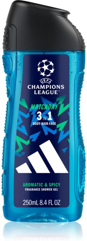 Adidas UEFA Champions League Matchday gel douche parfumé pour homme 250 ml