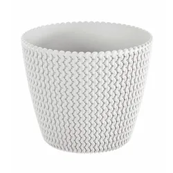 Prosperplast - Runde Kunststoffpflanztöpfe 5L Splofy in Weiß, Ø21,8 x 18,4 cm