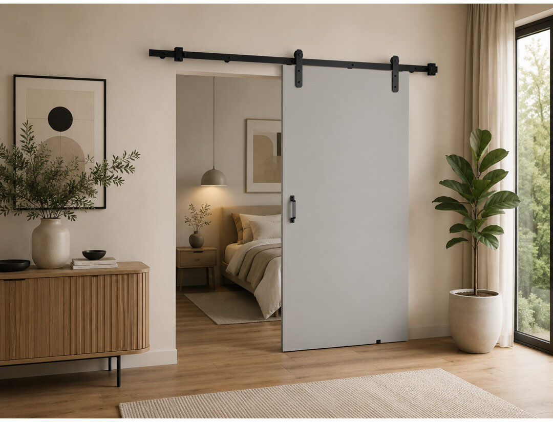 August Grove Door Light Grey 76cm x 205cm