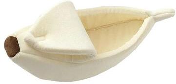 Uplift Essentials Cozy Banana Peel Calming Cat Bed beige m