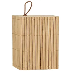 IB Laursen Schachtel mit Bambusdeckel quadratisch, L7,7 x B7,7 x H10 cm, natur
