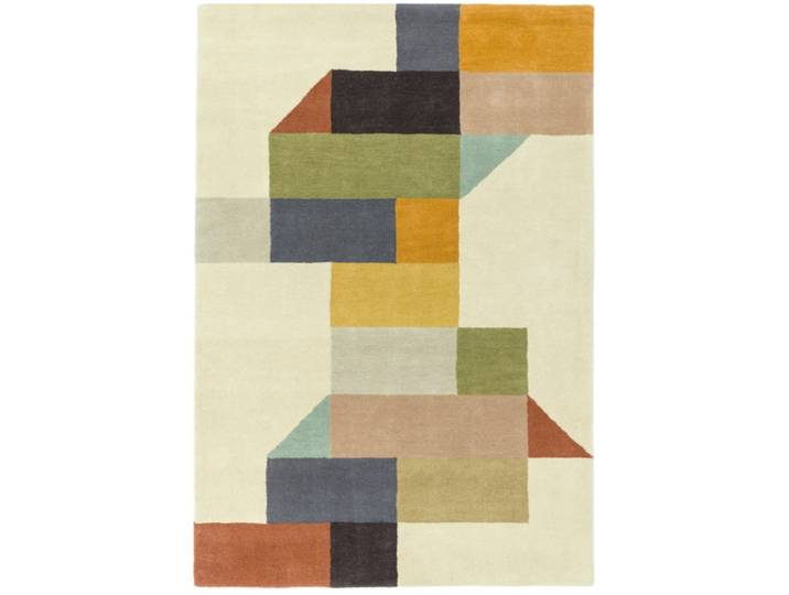 Tapis moderne tufté main en laine multicolore 200x290 cm