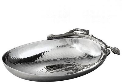 Elegance Heim Concept Sparkle Silver Leaf Nut Dish