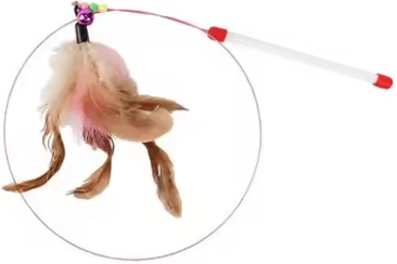 Inspire Picks Telescopic Carbon Fiber Cat Wand Toy With Feather Teaser z