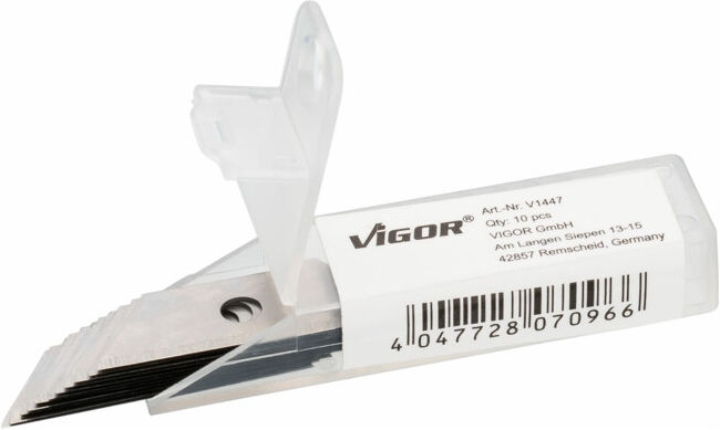 VIGOR Lames de rechange trapézoïdales V1447, 10 pièces (V1447)