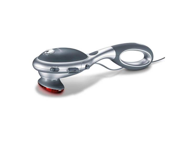Beurer Handmassagegerät, Hellgrau, 13x42.3x15.5 cm, ergonomische Form, Infrarotwärme, rutschfester Griff, Freizeit & Co, Wellness & Gesundheit, Massagegeräte