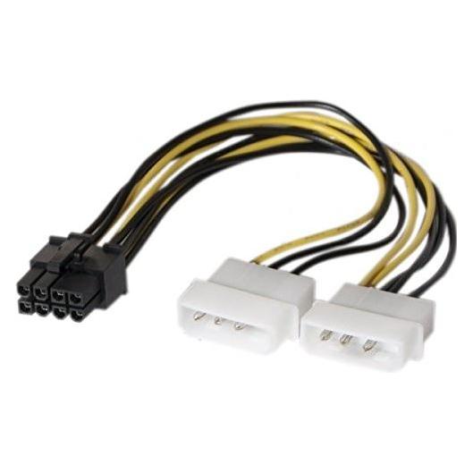 Exertis Connect Stromadapter für PCI Express-Karte 2x Molex auf 8pin Dieser Adapter ändert die 2 x Molex-Stromanschl (0.15 m) (146693)