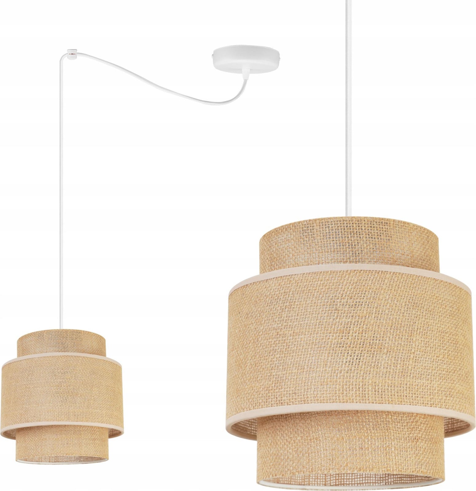 LIGHT HOME LH Hanglamp in boho-stijl met jute lampenkap