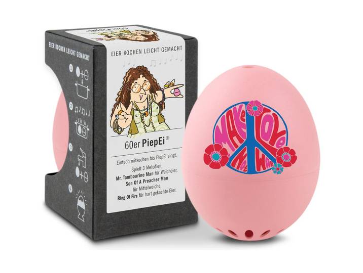 Küchentimer PiepEi Singende Eieruhr 60er , rosa (blau, rosa, rot), Wecker, Küchentimer