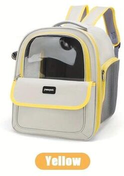 Uplifted Goods Transparent Capsule Pet Backpack Carrier yellow