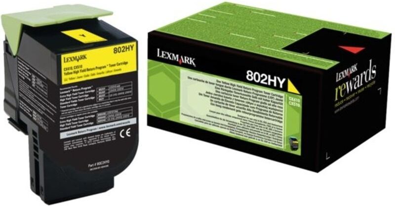 Lexmark 80C2HY0 (802HY) - Gelb - Toner - Hohe Kapazität
