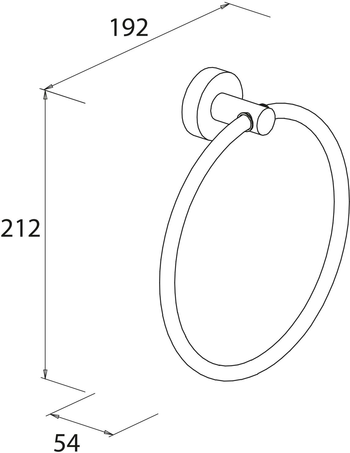 Bravat Varuna mattschwarz Handtuchring