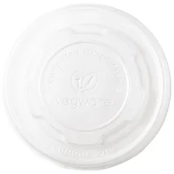 Gastronoble Vegware kompostierbare flache Deckel für Suppen- und Universalbecher 23cl